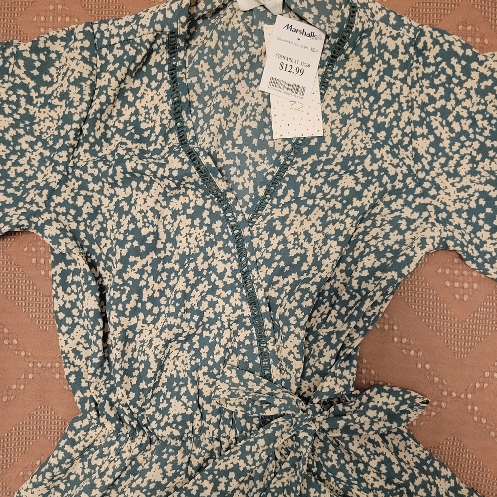Sienna Sky Floral Wrap Shirt